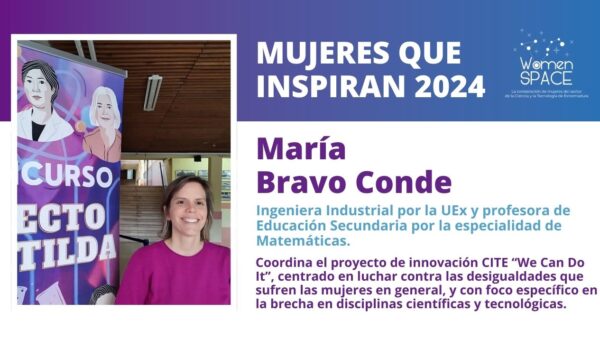 María Bravo Conde - Ingeniera Industrial por la UEx y Profesora de Educación Secundaria por la especialidad de Matemáticas - Mujeres que Inspiran 2024