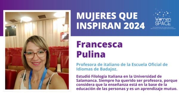 Francesca Pulina Profesora Italiano EOI Badajoz - Mujeres que Inspiran 2024