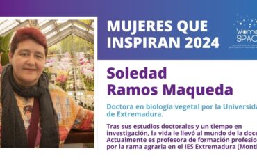 Soledad Ramos Maqueda Profesora Formación Profesional rama agraria - Mujeres que inspiran 2024