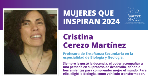 Cristina Cerezo Martínez Profesora Secundaria Biologia Geologia - Mujeres que Inspiran 2024