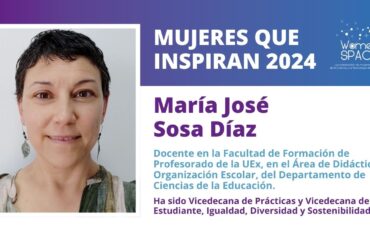 María José Sosa Díaz - Profesora Titular de la Facultad de Formación de Profesorado de la UEx - Mujeres que Inspiran 2024