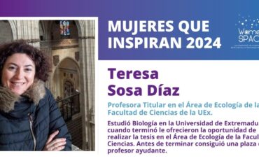 Teresa Sosa Díaz - Profesora Titular en el Área de Ecología de la Facultad de Ciencias de la UEx - Mujeres que inspiran 2024