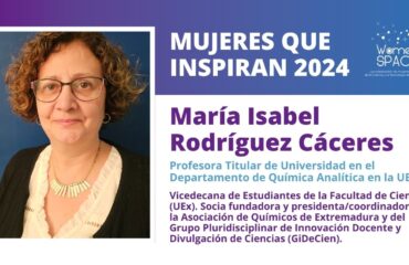 María Isabel Rodríguez Cáceres - Profesora Titular de Universidad en el Dpto. de Química Analítica de la UEx - Mujeres que Inspiran 2024